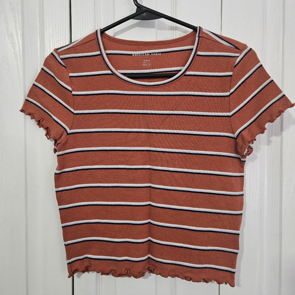 American Eagle Striped Crop Top